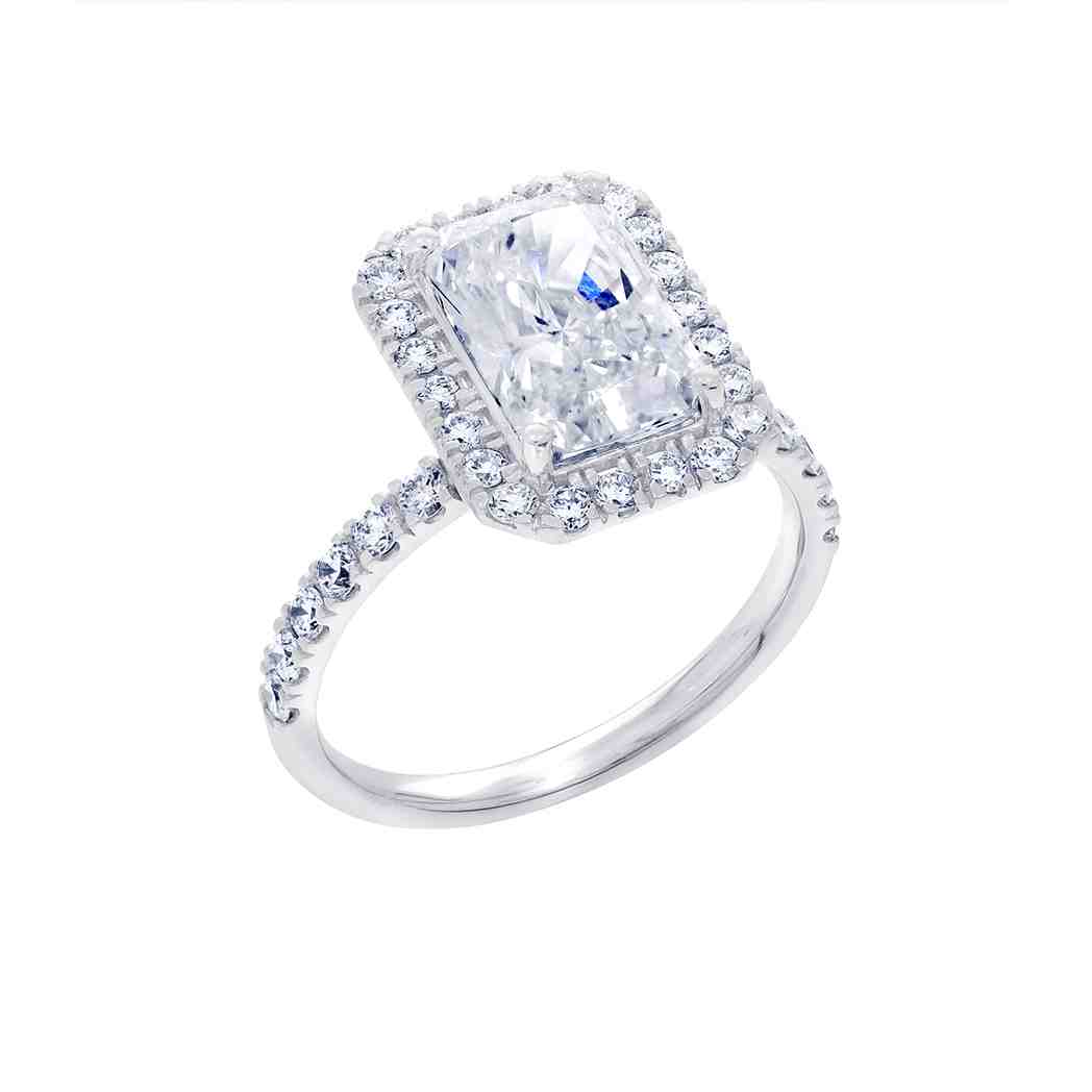 Radiant Solitaire  Lab Created Diamond Engagement Ring LR65ART2.00